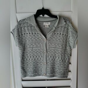 Jessica Simpson Sage Short Sleeve Cardigan, Size S